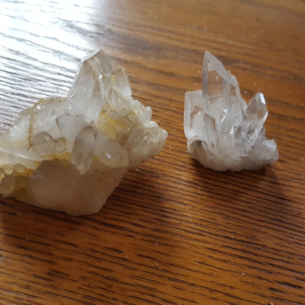 2 Quartz Crystal Geodes Raw Clusters 1.5" - 2"